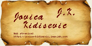 Jovica Kidišević vizit kartica